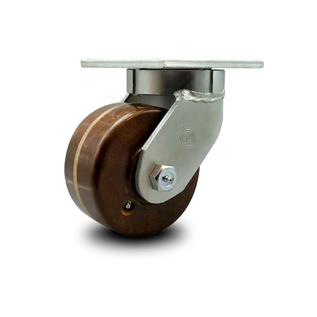 Service Caster 6 Inch Extra Heavy Duty High Temp Phenolic Wheel Swivel Caster with Swivel Lock SCC-KP92S630-PHRHT-BSL